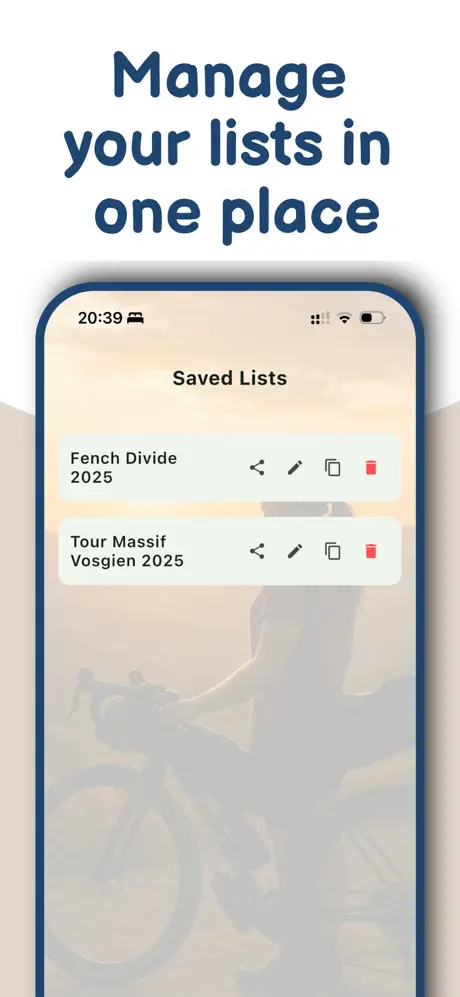 Pack online or export your packlist as PDF